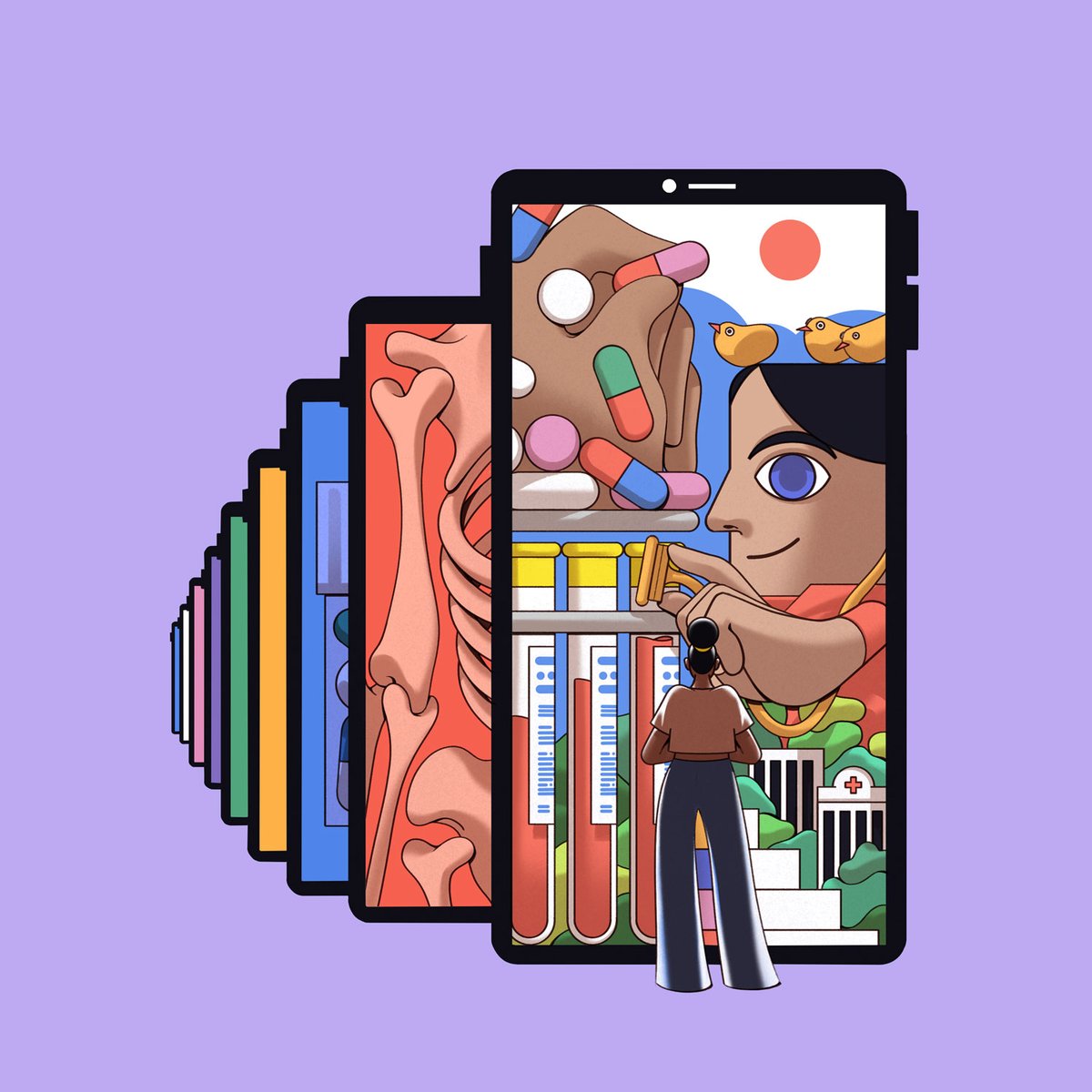 digital healthcare illustration