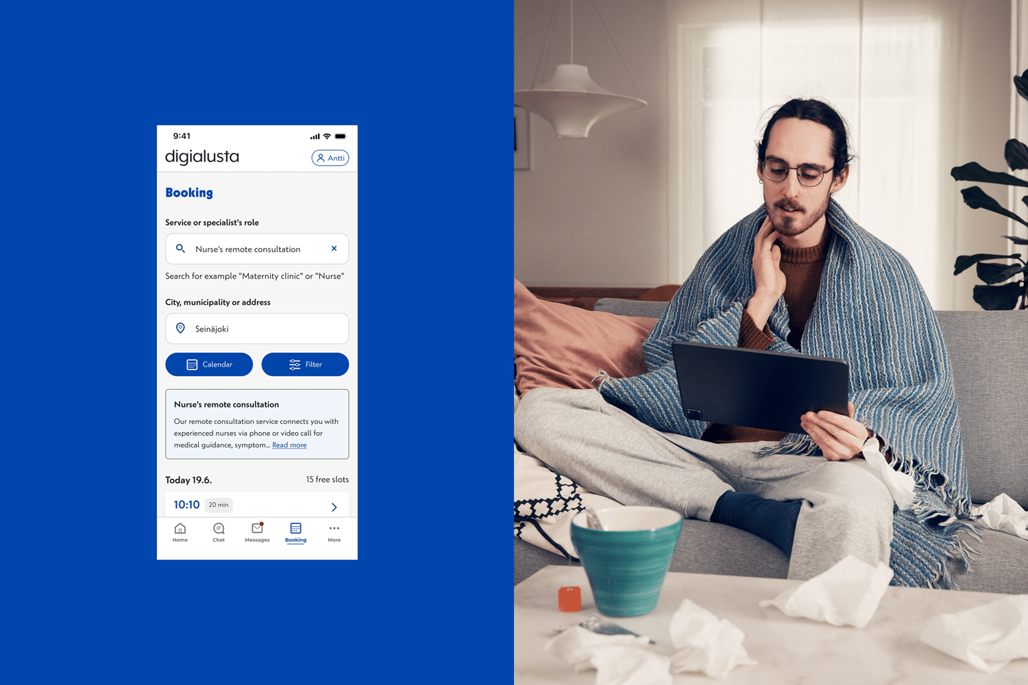 Appointment scheduling screenshot with patient 