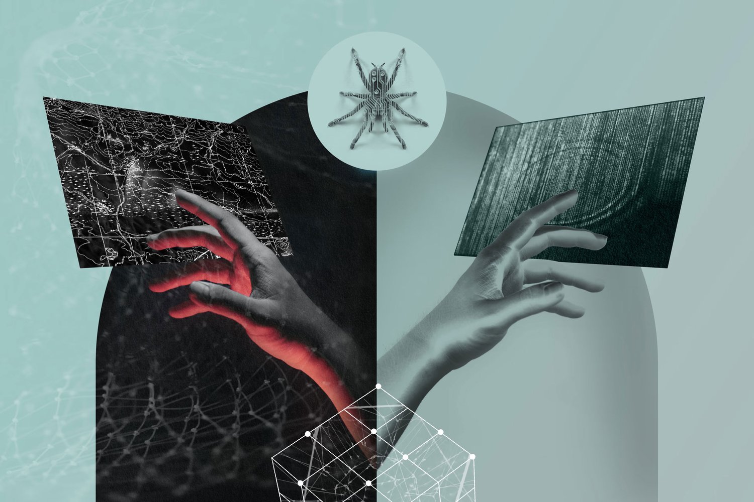 abstract illustration on cybersecurity 